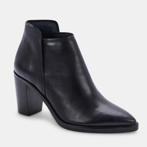 Dolce VITA Black Spade Bootie Premium leather SLIP on pointy toe New! Sz.10